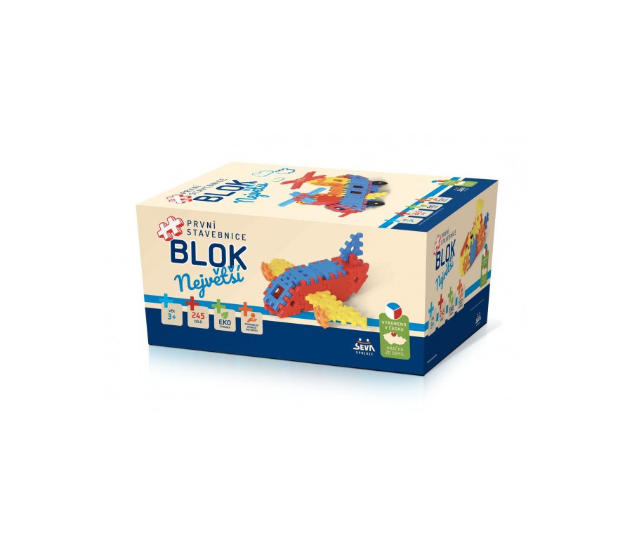 Stavebnice BLOK Největší plast 245ks v krabici 27x38x18cm