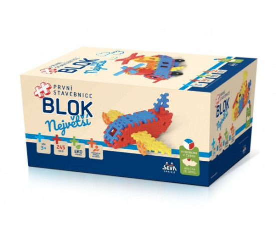 Stavebnice BLOK Největší plast 245ks v krabici 27x38x18cm