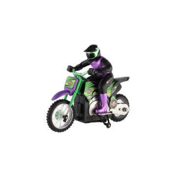 Motorka RC plast 22cm 2,4GHz na dálkové ovládání na baterie v krabici 33x23x13cm