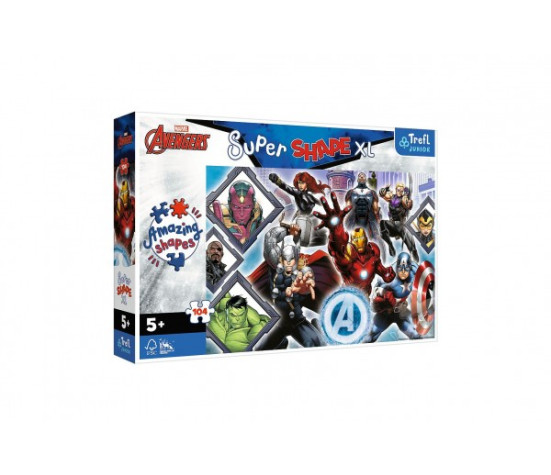 Puzzle 104 XL Super Shape Vaši oblíbení Avengers/The Avengers 60x40cm v krabici 40x27x6cm