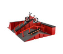 Skatepark - rampy,kolo prstové,skateboard prstový plast v krabici 44x12x25cm