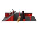 Skatepark - rampy,kolo prstové,skateboard prstový plast v krabici 44x12x25cm