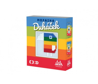 Mozaika Duháček plast 380 dílků v krabici 15x17,5x5,5cm