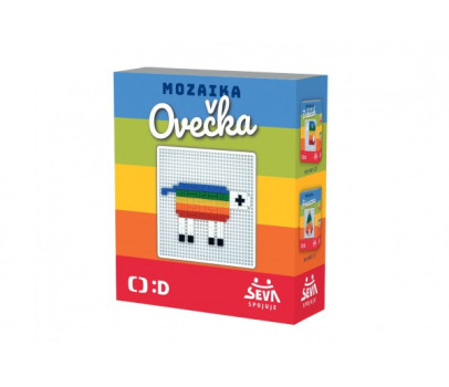 Mozaika Ovečka plast 338 dílků v krabici 15x17,5x5,5cm