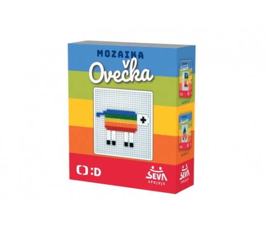 Mozaika Ovečka plast 338 dílků v krabici 15x17,5x5,5cm