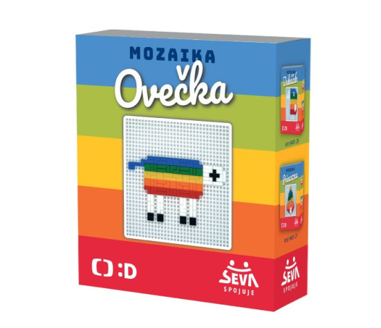 Mozaika Ovečka plast 338 dílků v krabici 15x17,5x5,5cm