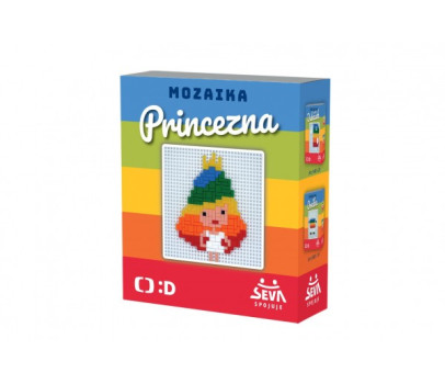 Mozaika Princezna plast 338 dílků v krabici 15x17,5x5,5cm
