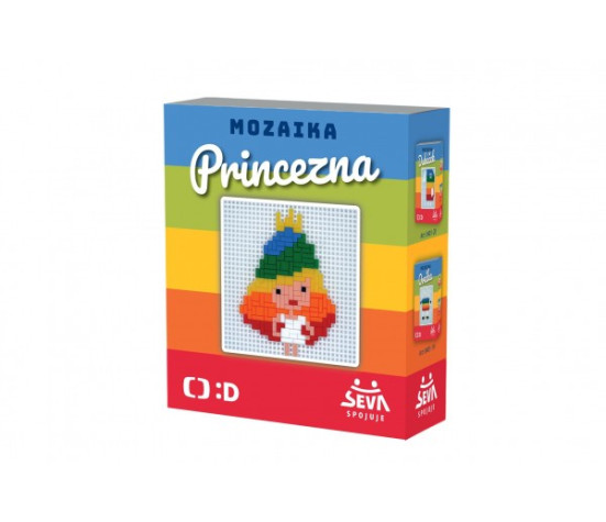 Mozaika Princezna plast 338 dílků v krabici 15x17,5x5,5cm