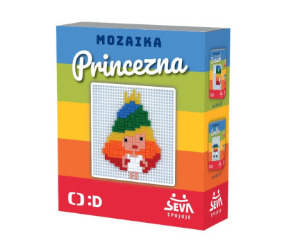 Mozaika Princezna plast 338 dílků v krabici 15x17,5x5,5cm