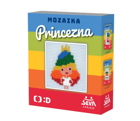 Mozaika Princezna plast 338 dílků v krabici 15x17,5x5,5cm