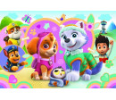 Puzzle třpytivé Skye a Everest Tlapková patrola/Paw patrol 70 dílků 41x27,5cm v kr. 28x20x8cm