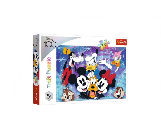 Puzzle Ve světě Disney je zábava 100 dílků 41x27,5cm v krabici 29x20x4cm