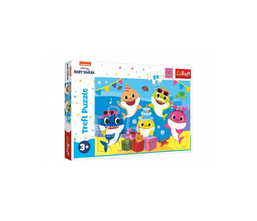 Puzzle maxi 24 dílků Baby Shark 60x40cm v krabici 40x27x4,5cm