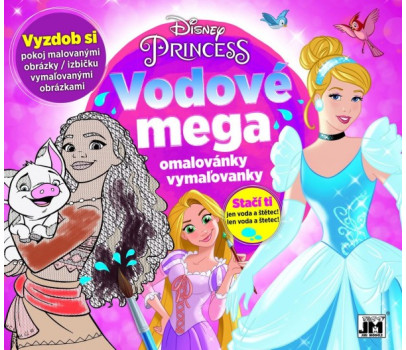 Vodové mega omalovánky Maluj vodou! Disney Princezny 33x29cm