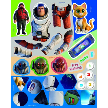 Sešit Samolepkování Buzz Rakeťák se samolepkami CZ verze 21,5x27cm