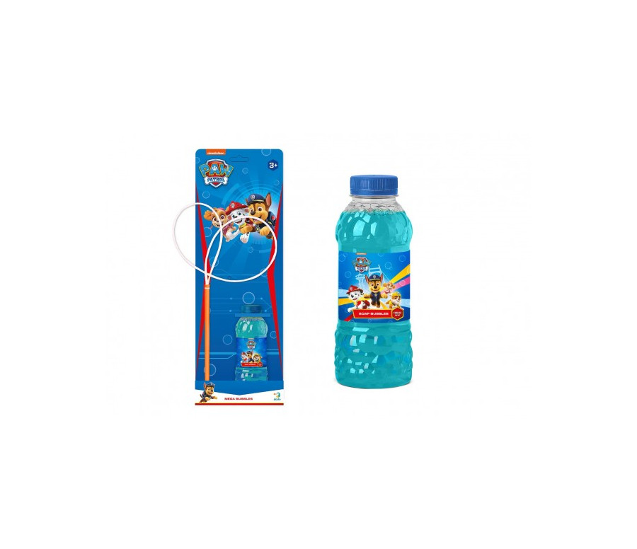 Bublifuk Tlapková patrola/Paw Patrol sada na tvorbu bublin + náplň 0,45L na kartě 15x42x12cm