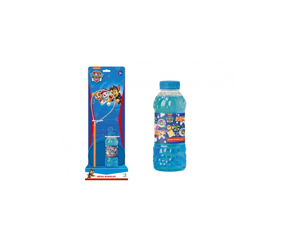 Bublifuk Tlapková patrola/Paw Patrol sada na tvorbu bublin + náplň 0,45L na kartě 15x42x12cm