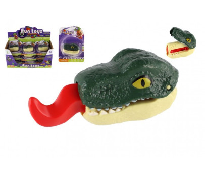 Dinosaurus hlava plast 9cm na kartě 12ks v boxu