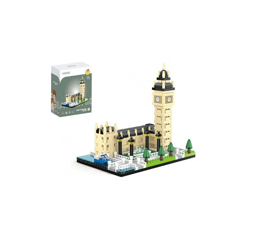 Stavebnice mini KOCO Big Ben plast 523ks v krabičce 12,5x17x7cm