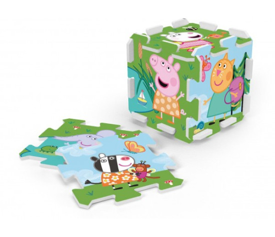 Pěnové puzzle Prasátko Peppa/Peppa Pig 32x32x1cm 8ks ve fólii 0m+