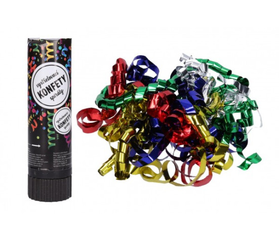 Párty konfety vystřelovací Spirály 15 cm v tubě karneval