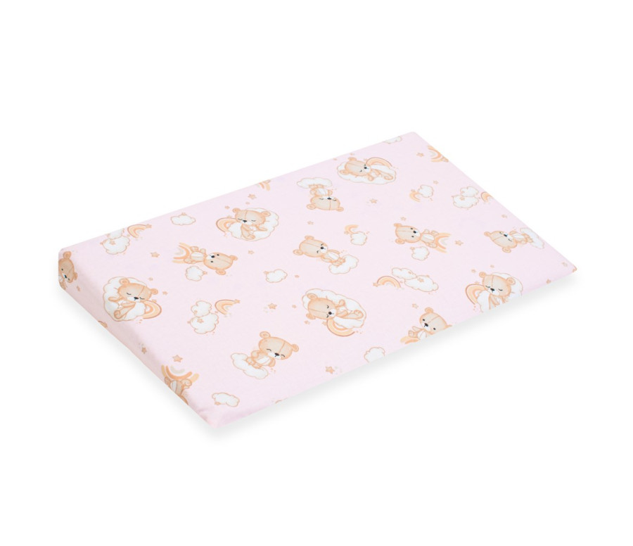 Potah na kojenecký polštář-klin New Baby BASIC 59x37cm pink