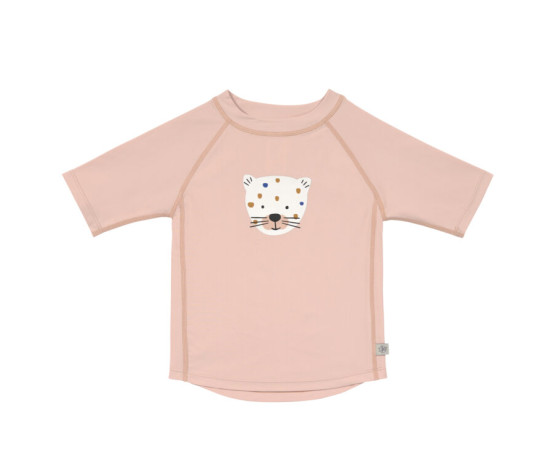 Short Sleeve Rashguard leopard pink 13-18 mon.