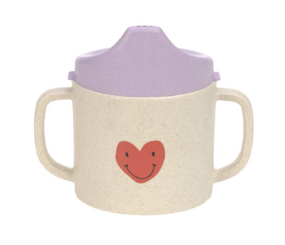 Sippy Cup PP/Cellulose Happy Rascals Heart lavender