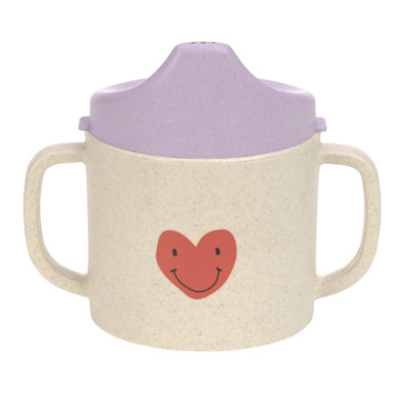 Sippy Cup PP/Cellulose Happy Rascals Heart lavender