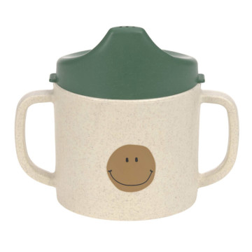 Sippy Cup PP/Cellulose Happy Rascals Smile green