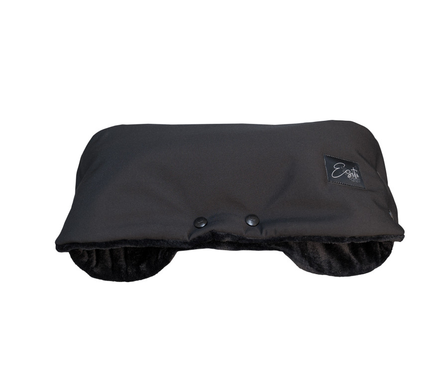 ESITO Rukávník na kočárek Mikroplyš softshell Black - černá / 45 x 53 cm