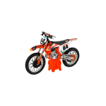 Motorka Bburago KTM 450 SX-F Factory Edition (2018) kov/plast 12cm 12ks v boxu