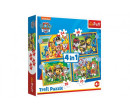 Puzzle 4v1 Prázdniny Tlapková Patrola/Paw Patrol 28,5x20,5cm v krabici 28x28x6cm