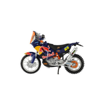 Motorka Bburago KTM 450 Rally (Dakar Rally) kov/plast 12cm v krabičce 17x11x7cm