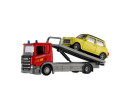 Auto odtahovka Welly Scania P320 + auto kov/plast 15cm mix druhů v krabičce 18,5x10x6cm