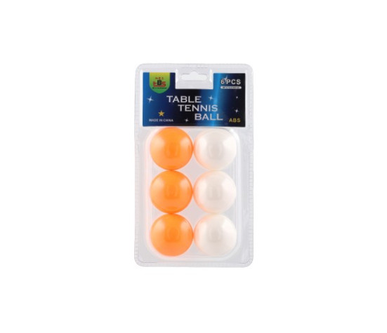 Míčky na stolní tenis/ping pong 6ks plast 4cm v blistru