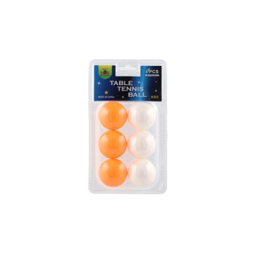 Míčky na stolní tenis/ping pong 6ks plast 4cm v blistru