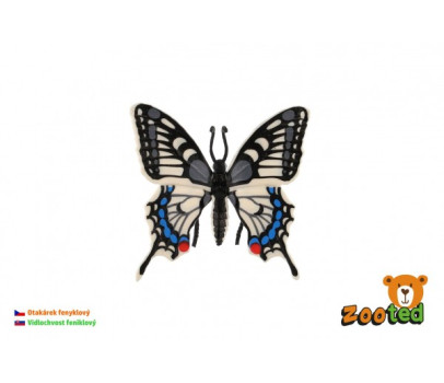 Motýl tropický Papilio/otakárek fenyklový zooted plast 8cm v sáčku