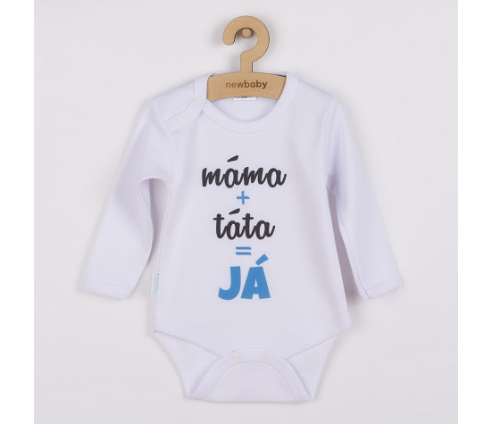 Body s potiskem New Baby máma plus táta rovná se JÁ