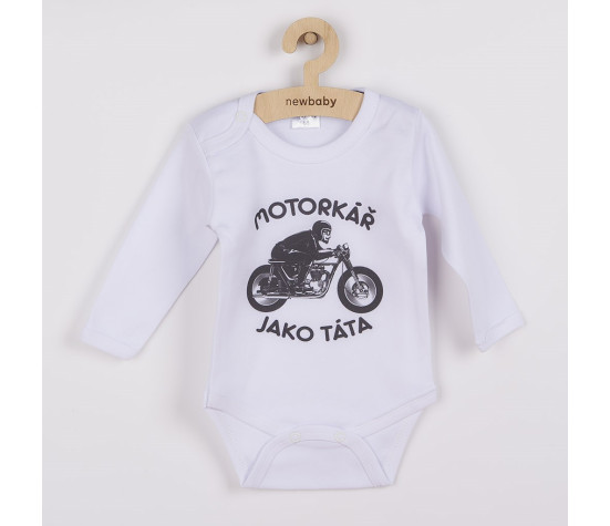 Body s potiskem New Baby Motorkář jako táta