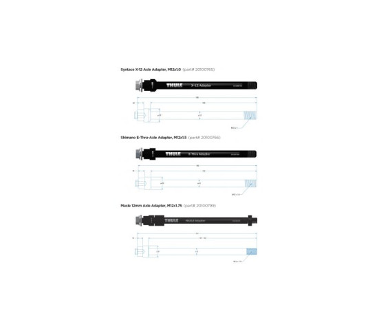 THULE CHARIOT THRU AXLE 192 or 198 mm (M12X1.75) - Maxle