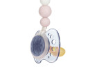 Soother Holder Wood/Silicone Little Universe cloud powder pink