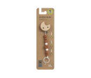 Soother Holder Wood/Silicone Little Universe moon rust