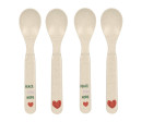 Spoon Set PP/Cellulose Happy Rascals Heart lavender