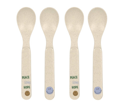 Spoon Set PP/Cellulose Happy Rascals Smile sky blue