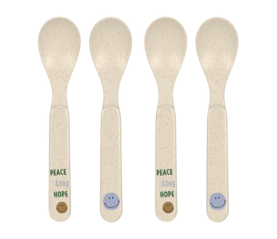 Spoon Set PP/Cellulose Happy Rascals Smile sky blue