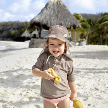 Sun Protection Flap Hat gold 19-36 mon.