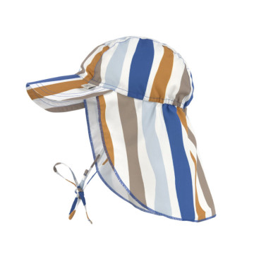 Sun Protection Flap Hat waves blue/nature 07-18 mon.