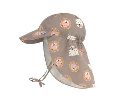 Sun Protection Flap Hat wild cats choco 19-36 mon.