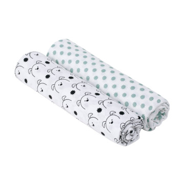 Swaddle blanket 120x120 2023 Little Chums dog